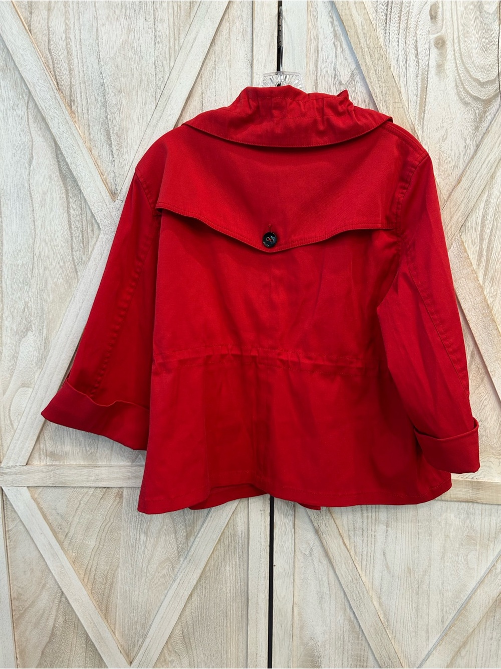 Ruby Rd. Red Utility Jacket with Drawstring Waist - Picture 2 of 8